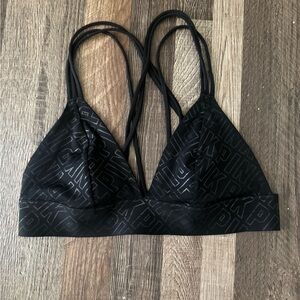 VS PINK Black Strappy Bralette